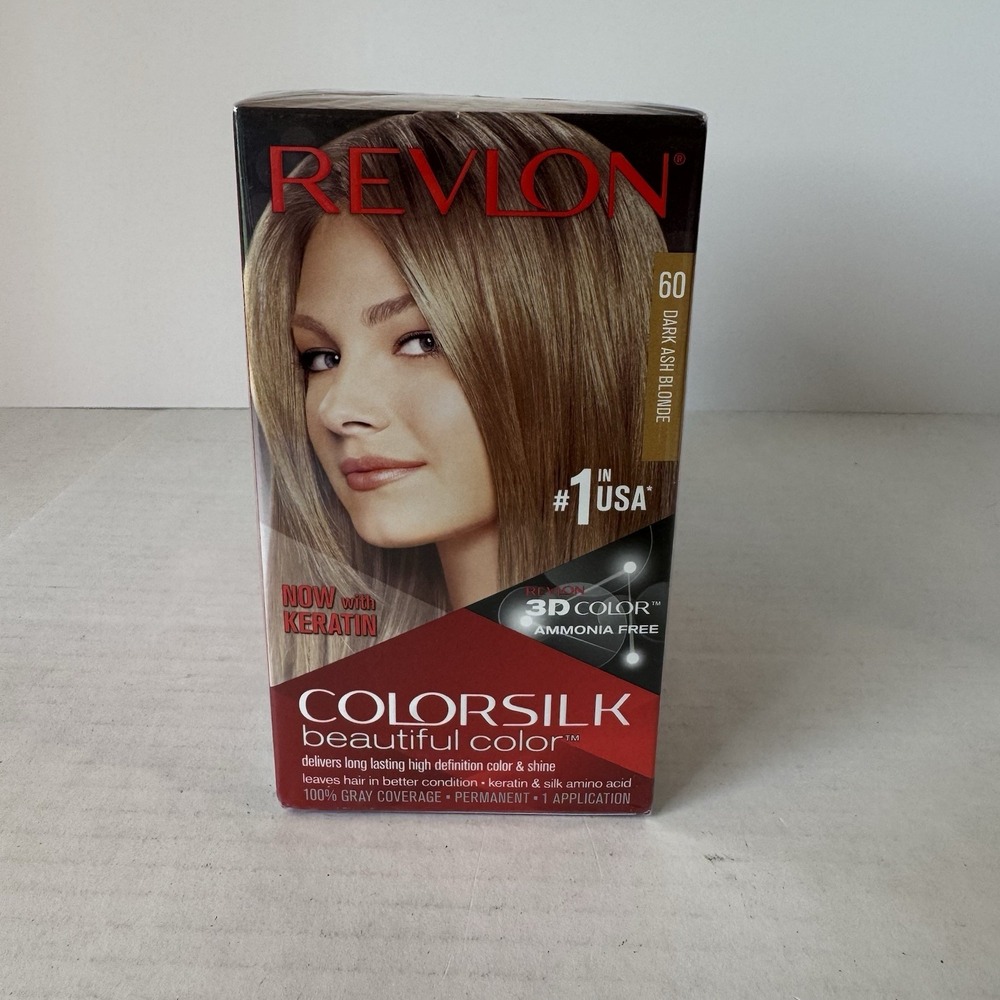 Lot of 3 Revlon Colorsilk Long Lasting Hair Color 60 Dark‎ Ash Blonde New